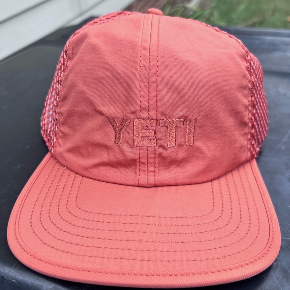 NEW w/Tags RARE Promotional event YETI Trucker Orange Mesh Back Hat Adjustable - Picture 1 of 7